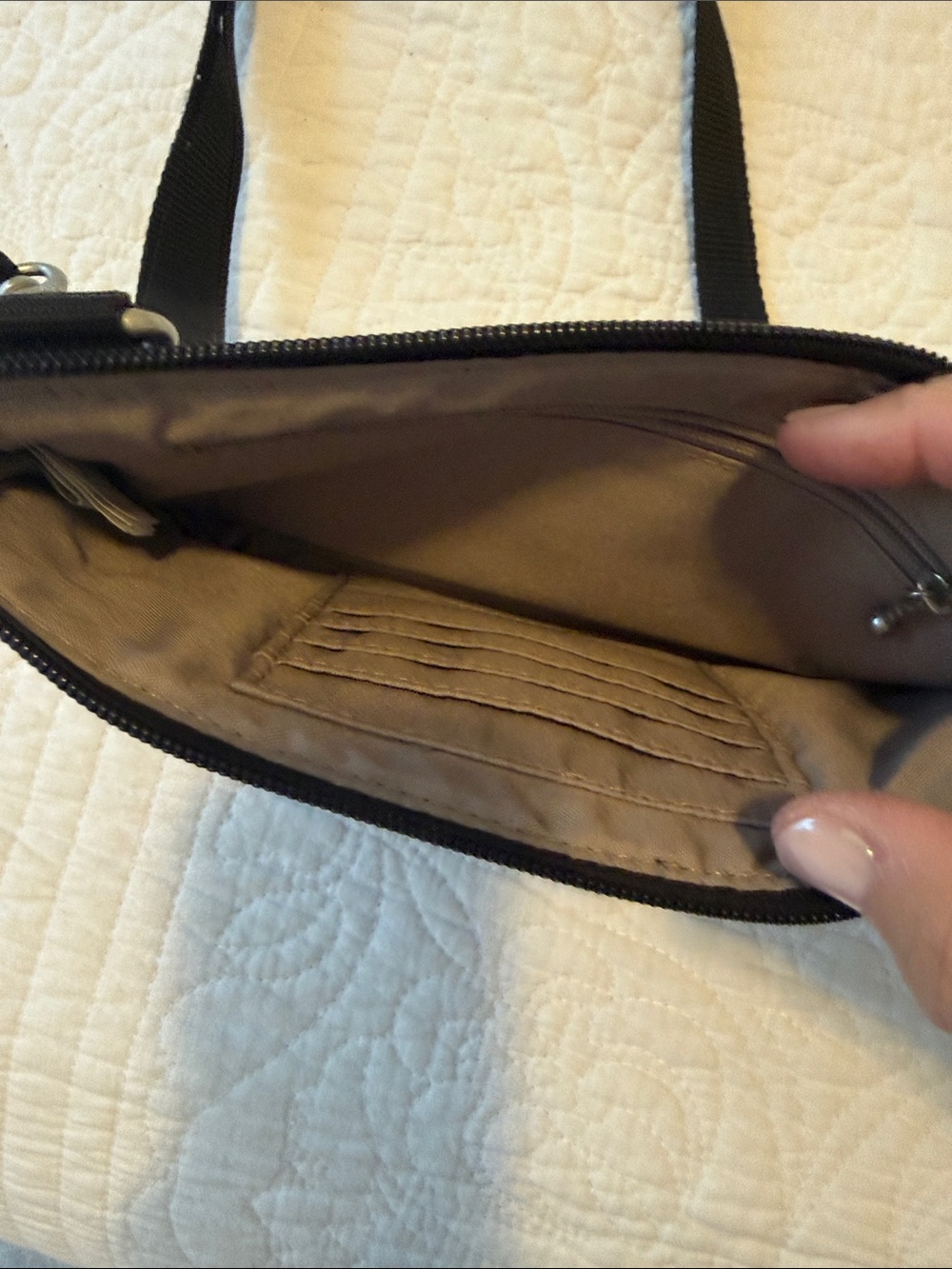 Baggallini Black Crossbody Organizer with Silver Hardware - Picture 3 of 4